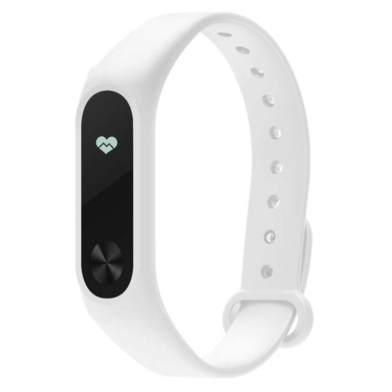 Pulsera para xiaomi mi band 2 Correa de silicona mi band 2 pulsera muñequeras para xiaomi mi band2 smartwatch: Blanco