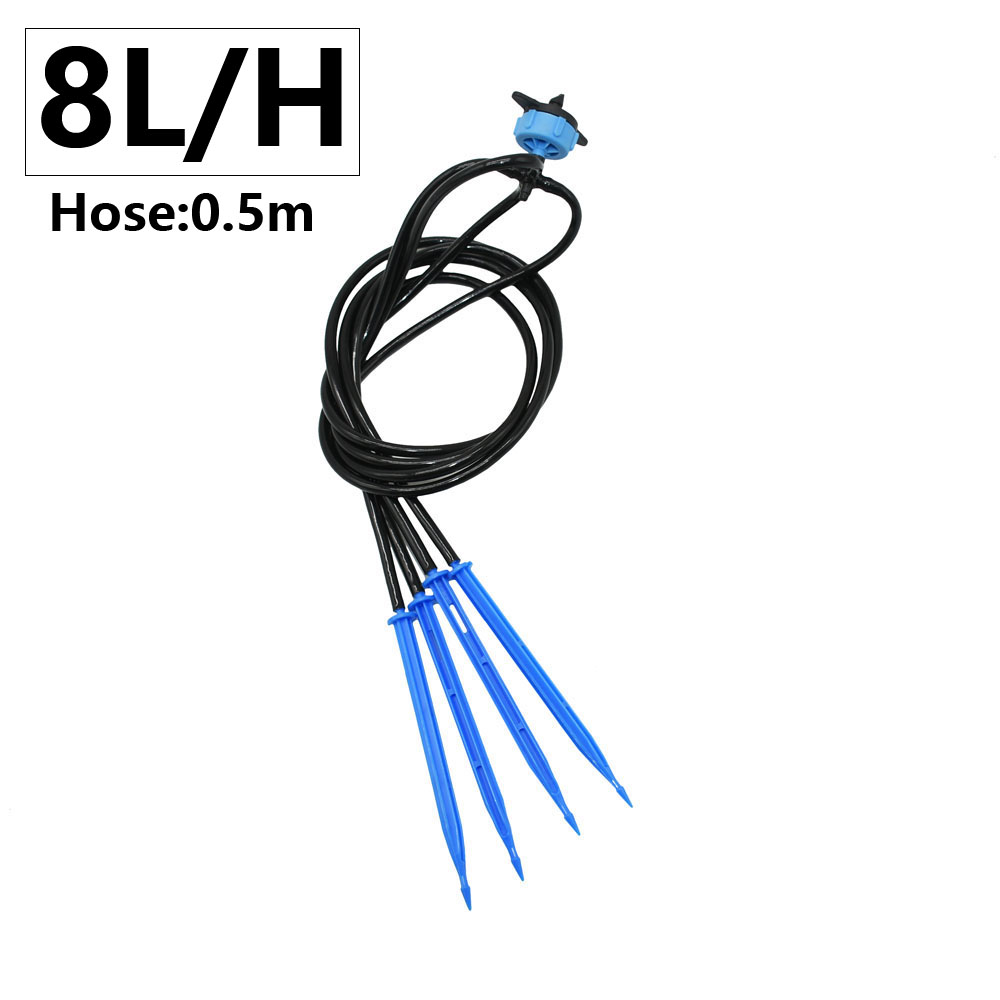 impostato di irrigazione a goccia con freccia curva in vaso per serra dispositivo di gocciolatore di compensazione della pressione muslimata 3/5mm connettore per tubo flessibile a 1/2/4 gareggiare: Di Colore Giallo chiaro