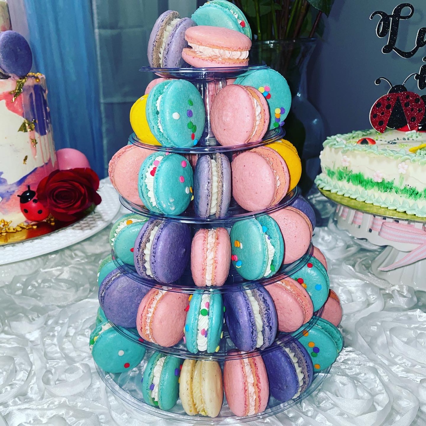 6/10 Tiers Macaron Display Stand Cupcake Toren Rek Cupcake Stand Cake Stand PVC Lade Voor Bruiloft Verjaardag Taart Decoreren Gereedschappen