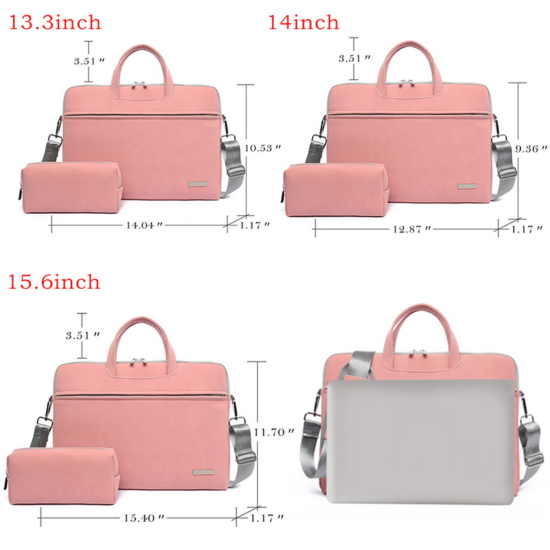 Litthing PU Leder frauen Laptop Tasche Notebook-tasche Aktentasche für Macbook Air 13,3 14 15,6 zoll Handtaschen schulter Tasche