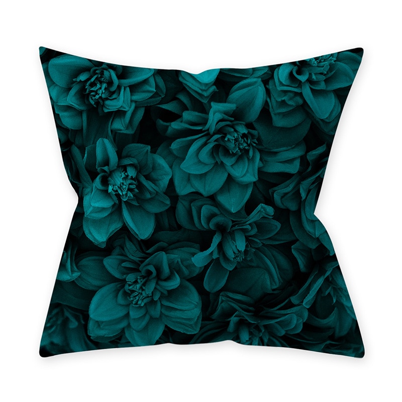 Housse de coussin bleu canard sarcelle 45*45 Cm | Couverture d'oreillers et de canapé, décoration de maison, décor de voiture, bleu canard sarcelle, peau de pêche