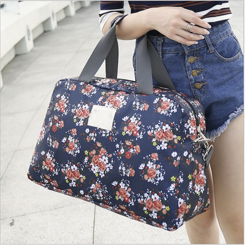 Bolsos de lona con estampado Floral de gran capacidad para mujer, bolsa deportiva multifunción, portátil, para viajar, gimnasio o Fitness