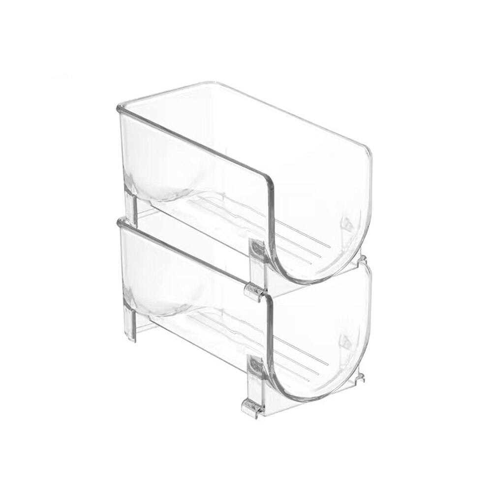 Refrigerator wine rack stand Stackable Anti-slip Wine Storage Organizer wine accessories for the kitchen Countertops Table Top: 2PCS