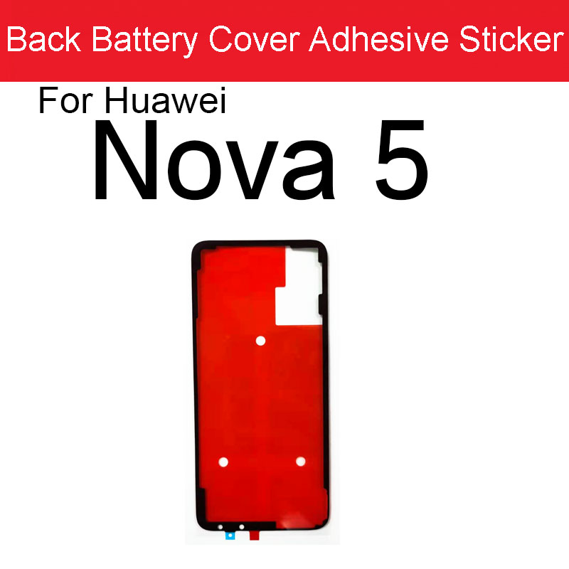 Back Battery Housing Cover Sticker Adhesive Glue Tape For Huawei Nova 2S 3 3E 3i 4 4E 5 5i 5T 5Z 6 7 Pro 6 7SE Replacement Parts: Red