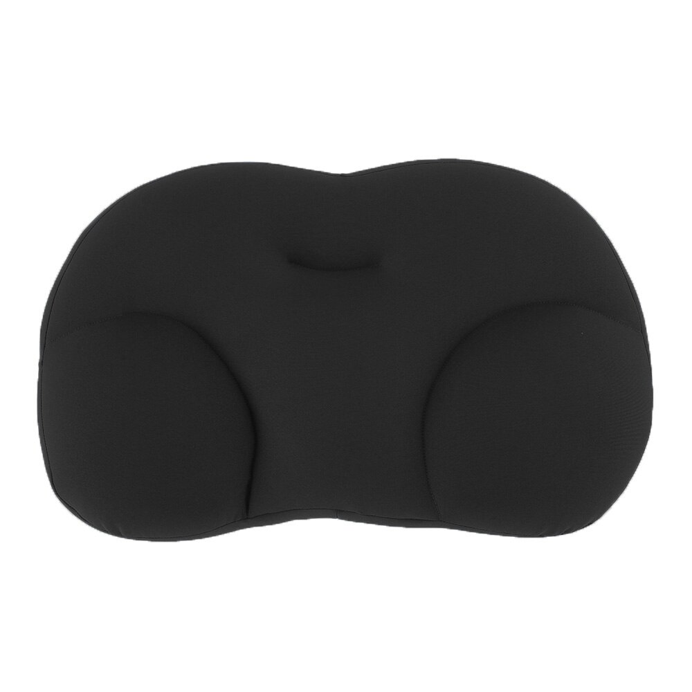 3D Nekkussen Creatieve Neck Head Rest Diepe Slaap Luchtkussen Overdrukventiel Kussens Wasbaar Kussensloop Thuis Textiel: Black