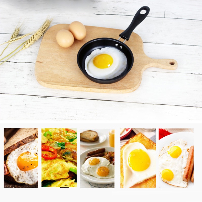 12cm Small Nonstick Frying Pan for Household Fried Egg Pancakes Round Mini Saucepan DSS899