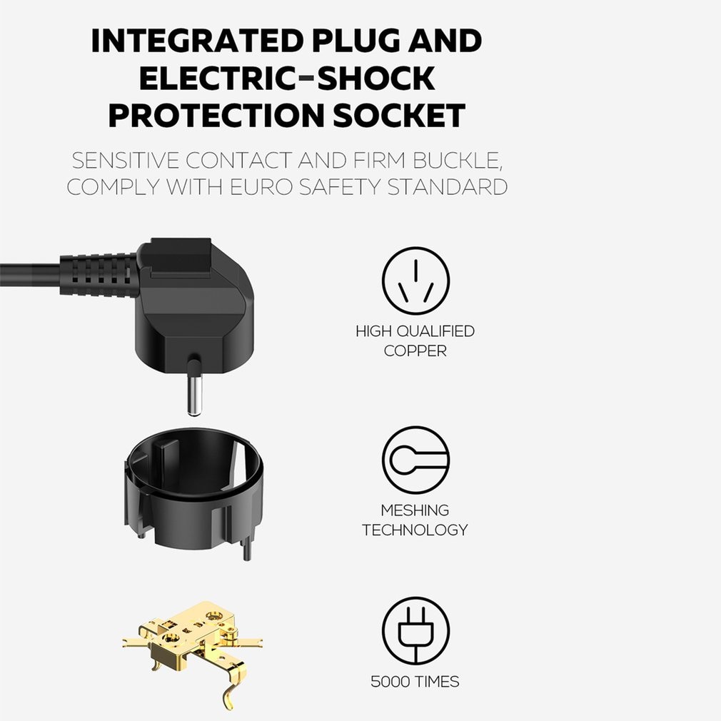 Power outlet 4 USB Phone Charger Multiple Power Sockets 6 EU Outlet Power Strip Charger For Home/Restaurant Charging MobilePhone