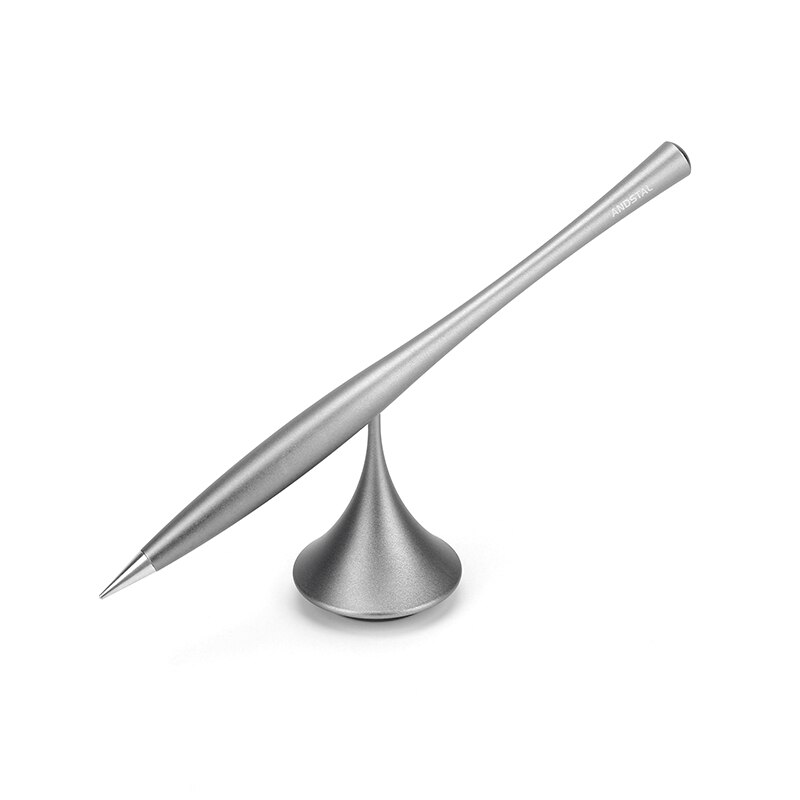 Andstal 1Pc Zwart/Zilver/Grijs Eeuwige Pen Inktloze Pen Metalen Eeuwige Potlood Lapiz Eterno Voor Kantoor levert Briefpapier: 1pc Grey Eternal Pen