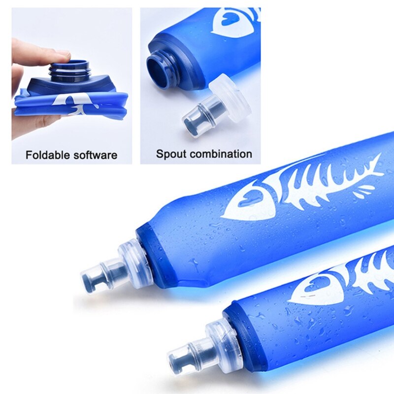 Wasser Flasche BPA Frei Faltbare Silikon Wasser Flaschen Leck Beweis Faltbare für Wandern Fitness Radfahren Bergsteigen