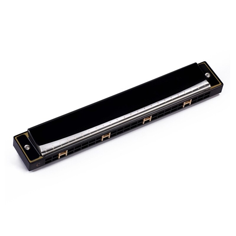 C Key Harmonica 24 Holes,Performance Tremolo Harmonica for Adults Kids Beginner