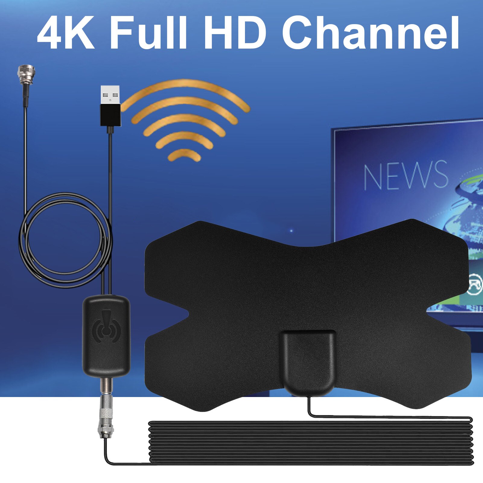 Antenne Versterker 2000 Mijl Bereik Hd 4K Tv Antenne 1080P Digitale Tv Stick Digitale Indoor Hdtv Signaal Ontvanger versterker