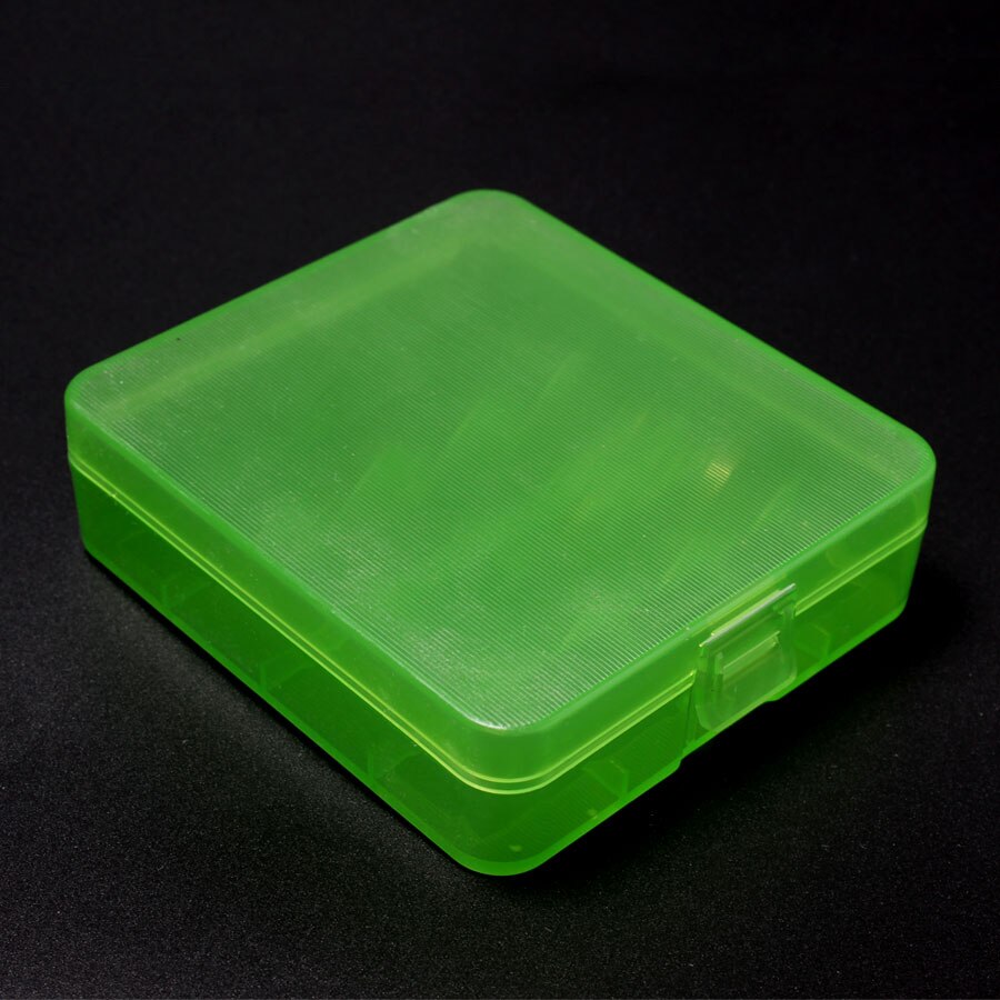 Plastic Hard White Storage Box Container Transparent White 4 x 18650 Battery Case Holder 4Color Available