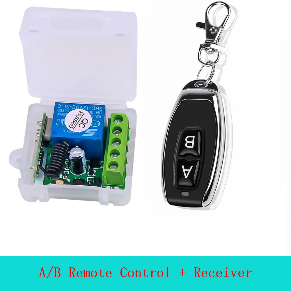 433 Mhz Wireless Remote Control Switch DC 12V 1CH Relay Receiver Module With Remote on off Transmitter For LED Electronic lock: RED