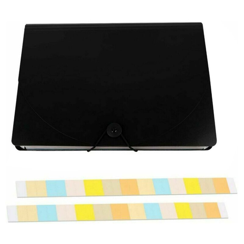 A4 Plastic Portable File Folder 24 Pocket Office Expanding File Folder Document Organizer With Flip Cover Filing Product