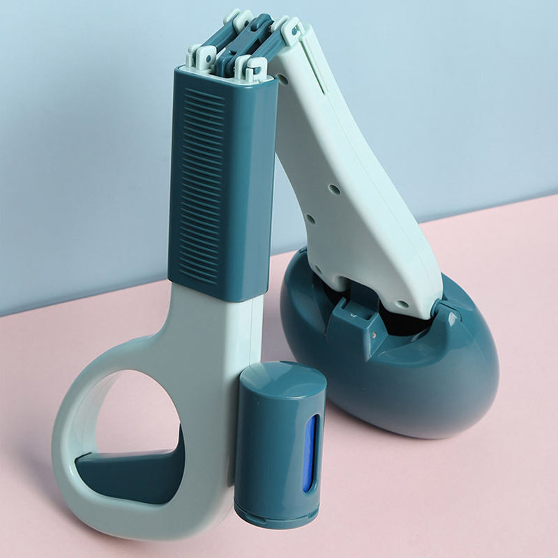 CAWAYI KENNEL Pet Toilet Picker Large Diameter Poop Shoveling Device for Dog Cats Foldable Easy To Carry Poop Picker Out Bag Box