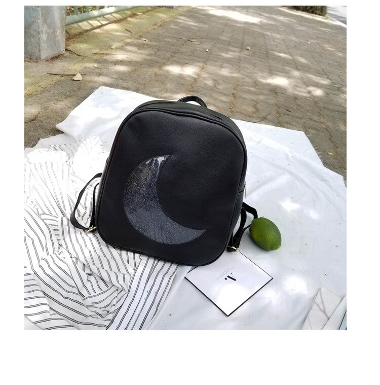 Ita – sac à dos en forme de lune avec fenêtre transparente pour enfant, cartable pour fille: 3