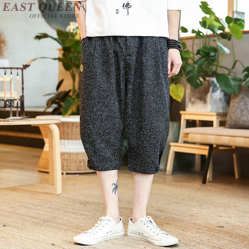 Bijgesneden broek voor mannelijke traditionele chinese kleding voor mannen chinese broek mannen chinese cultuur tradities AA3873 Y EEN: 1 / M