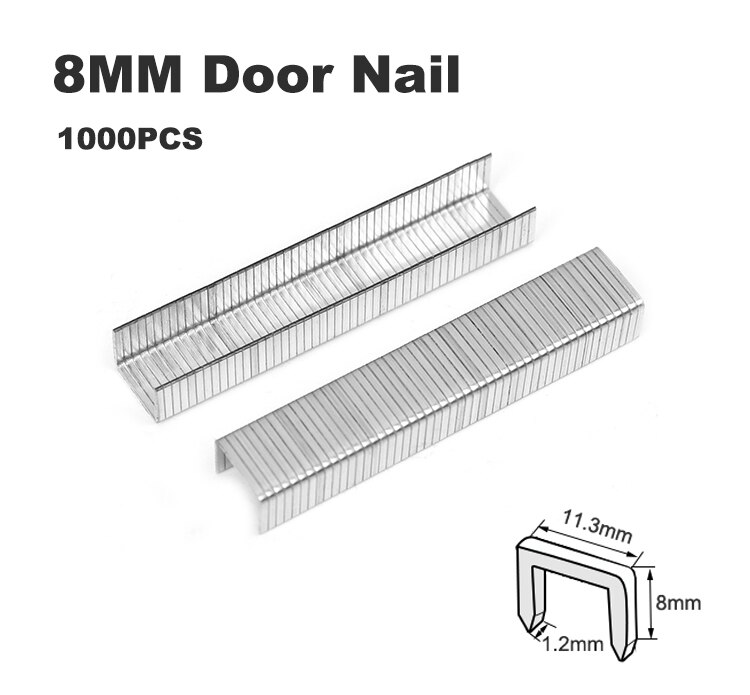 1000pcs U T Nail Door Shaped Staples Manual Nail Stapler Staple Gun for Wood Furniture Household Brand: Door nail