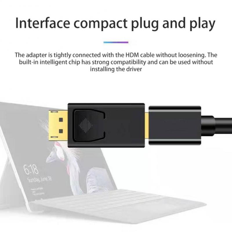1 ~ 10pcs dp zu hdmi-kompatibler Adapter für PC-TV-Kabel Computer Monitor Konverter vergoldet/vernickelt Stecker Displayport USB-Adapter