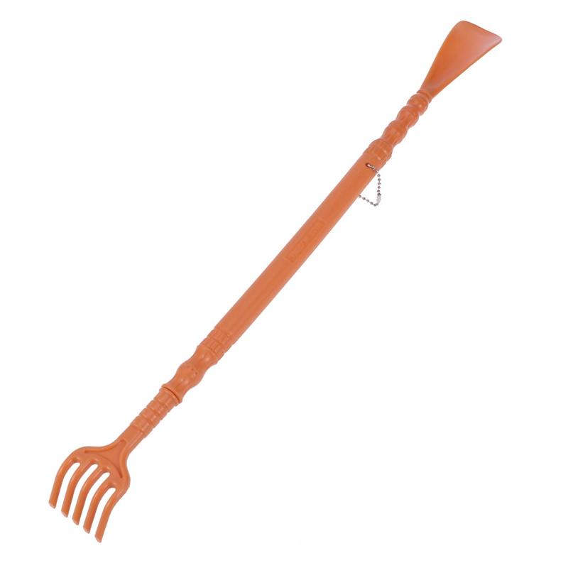 Tiges de Massage multifonctions en résine PP, 1 pièce, pour gratter le dos, griffe de Massage suspendue, corne de chaussure, lève-chaussures: Brown