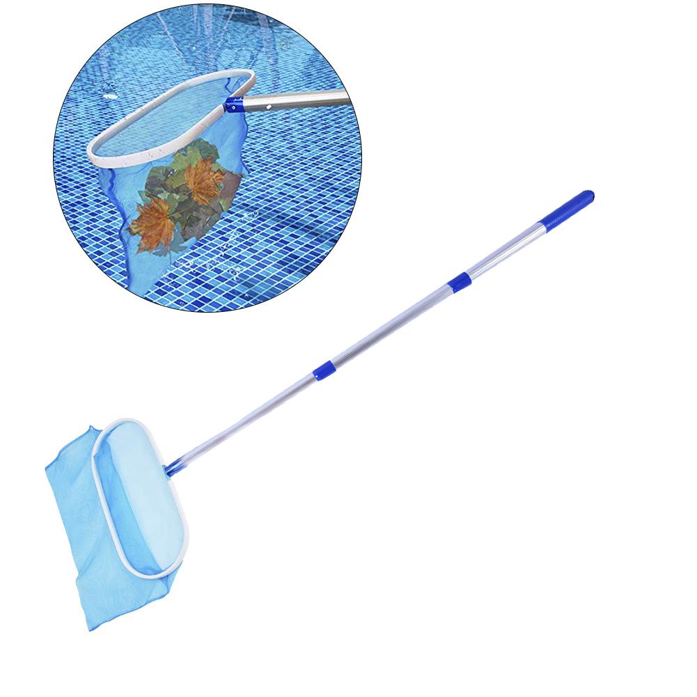 Aluminum Plastic Swimming Pool Net Leaf Rake Mesh Skimmer Telescopic Pole Pools Spas Lightweight Cleaning Tool Water Fishing Net