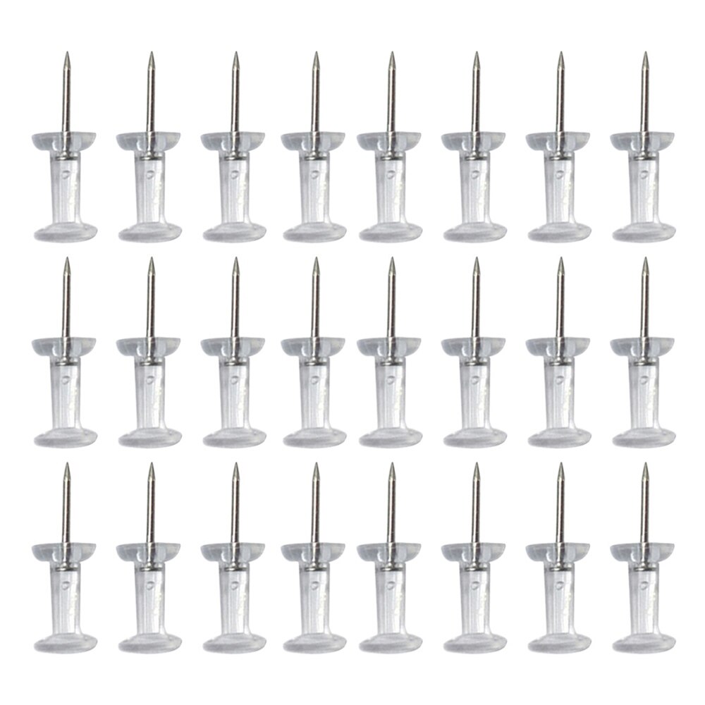 50pcs/set Transparent Plastic Tacks Push Pins Wooden Board Photo Map Thumb Tacks Office Binding Supplies School Stationery