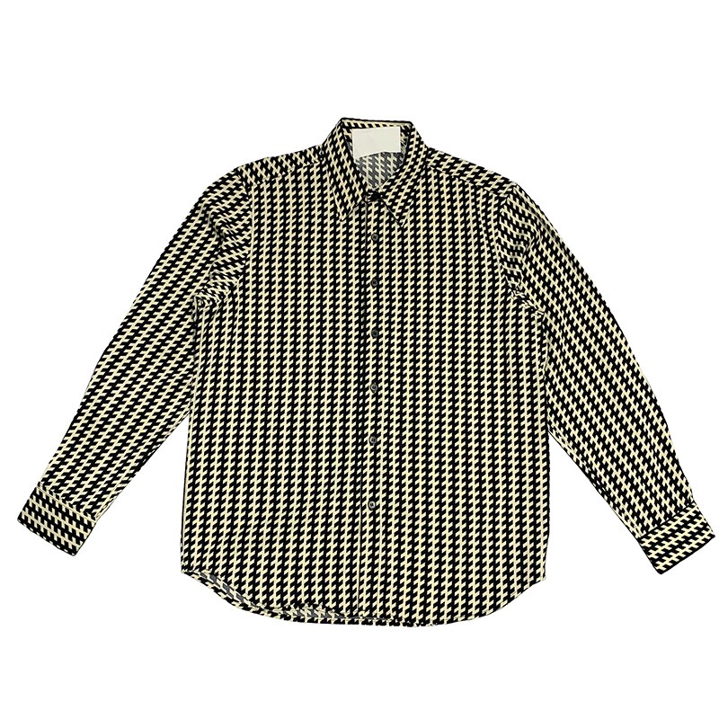 Spring Plaid Shirts Men Long Sleeve Casual Shirt Slim Fit Formal Dress Shirts Streetwear Social Party Blouse Chemise Homme