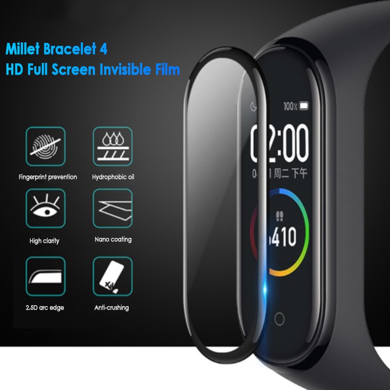 1/2/3Pcs 3D Screen Protector Voor Xiaomi Mi Band 5 Beschermende Glas Volledige Gebogen Rand Scratch-Slip Voor Mi Band 5