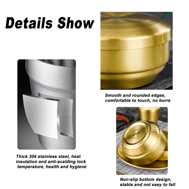 2022 Original 6Pcs Stainless Steel Korean Tableware Set Barbecue Restaurant Cup Spoon Chopsticks Dinner Plate