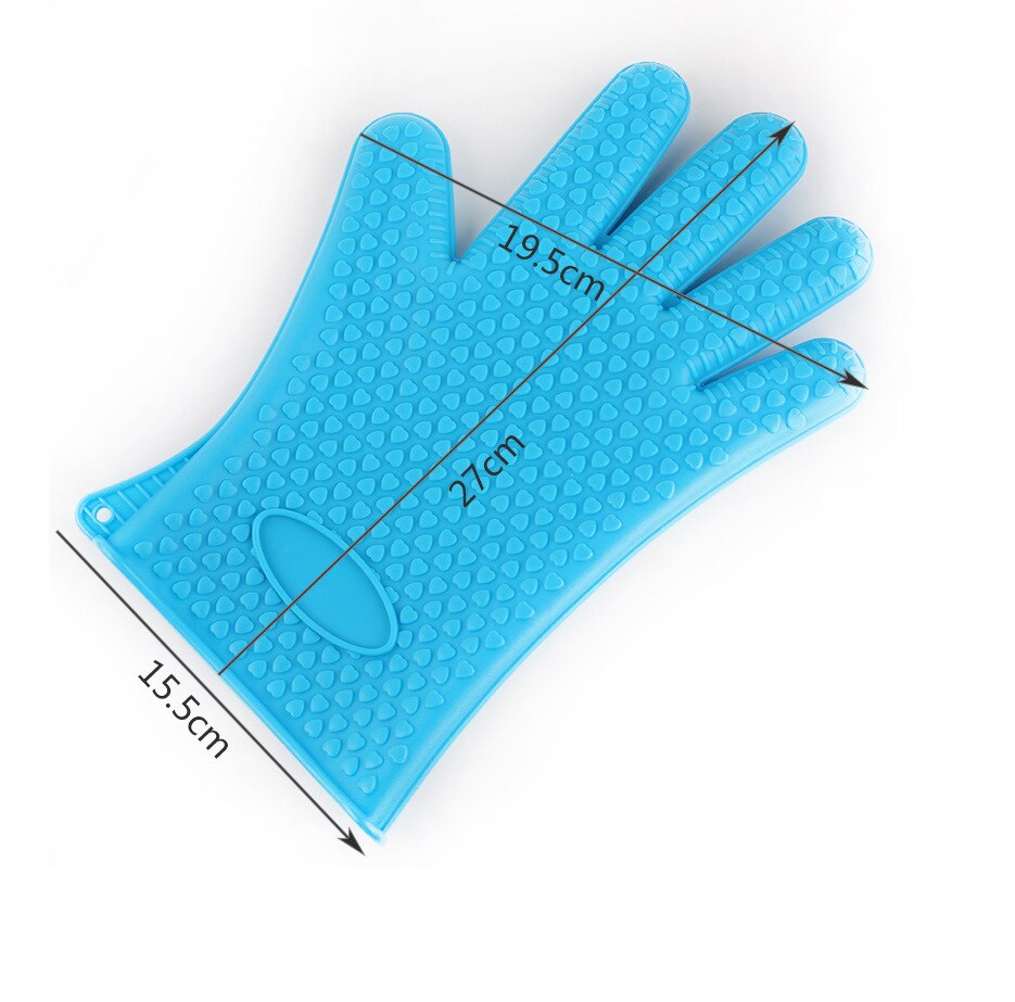 1 para Silikon Handschuhe mikrowelle 5 Finger-handschuh Ofenhandschuh Hitzebeständig Grill Bohrer Fausthandschuh Handschuh Küche BBQ Backen werkzeug