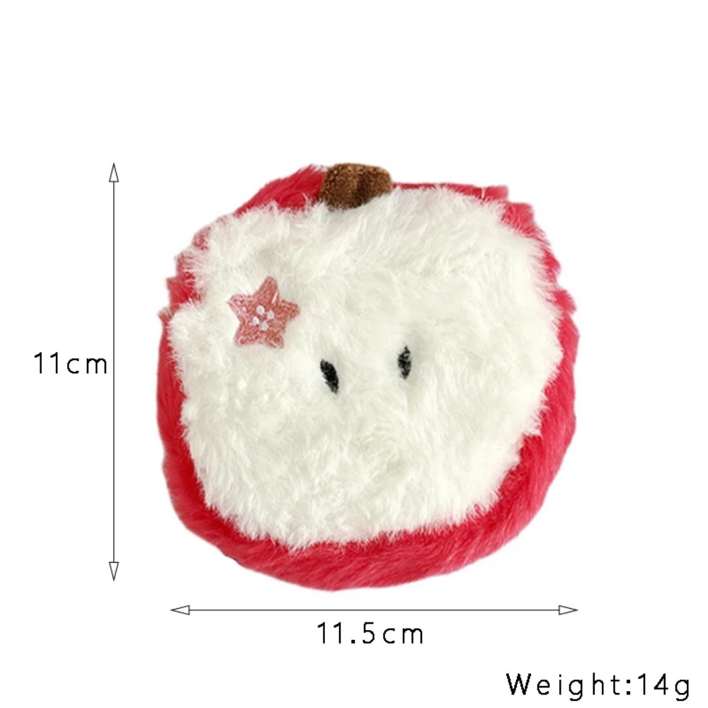 Kawaii Cartoon Mini Apple Plush Zero Wallet Girl Cute Plush Coin Wallet Key Storage Bag Children's Party