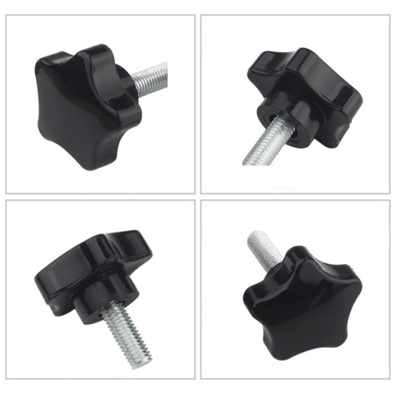 10PCS M6/M8 Hand Schraube Fünf-Stern Förmigen Kopf Gewinde Spann Schrauben Bolzen Knopf