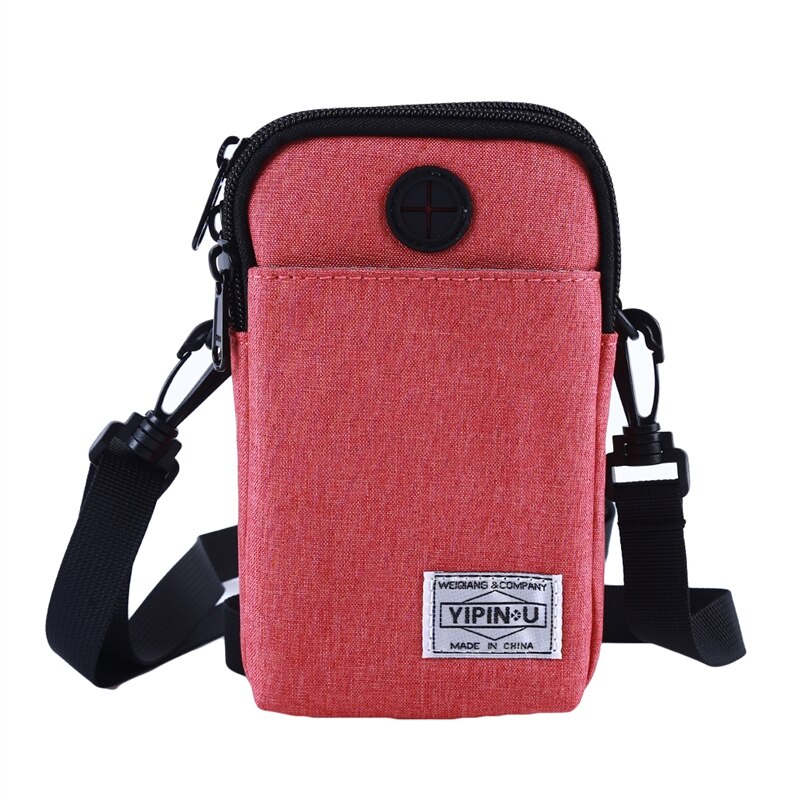 Crossbody étanche Document sac sac de rangement accroché des deux côtés multifonction sacs décontractés: Watermelon Red