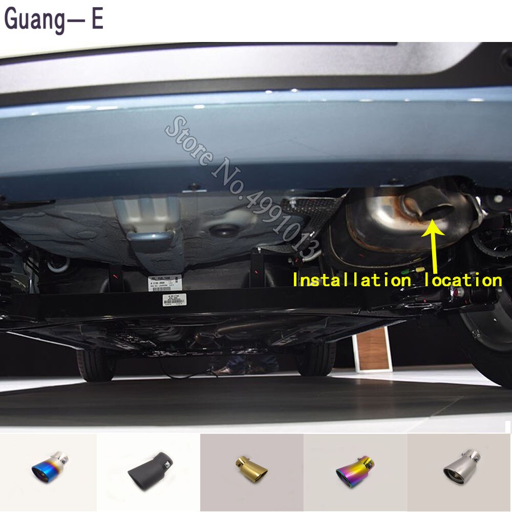 Voor hyundai  i10 carrosserie stickers afdekking uitlaat buitenkant achtereind pijp speciale uitlaat tip staart uitlaat ornament 1 st