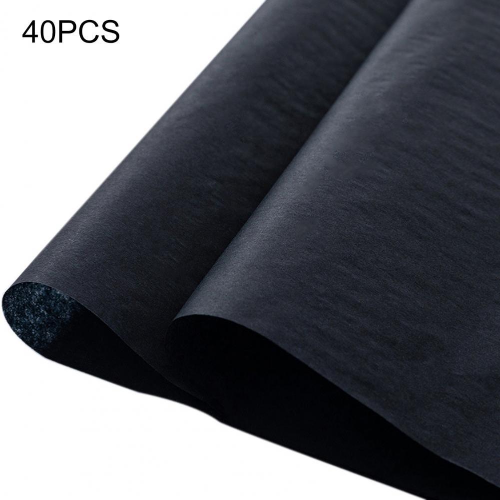 Easy Matching 40Pcs/Set Practical Wrapping Tissue Paper Flower Paper Flower Wrapping Paper Widely Applied for Wedding: Black