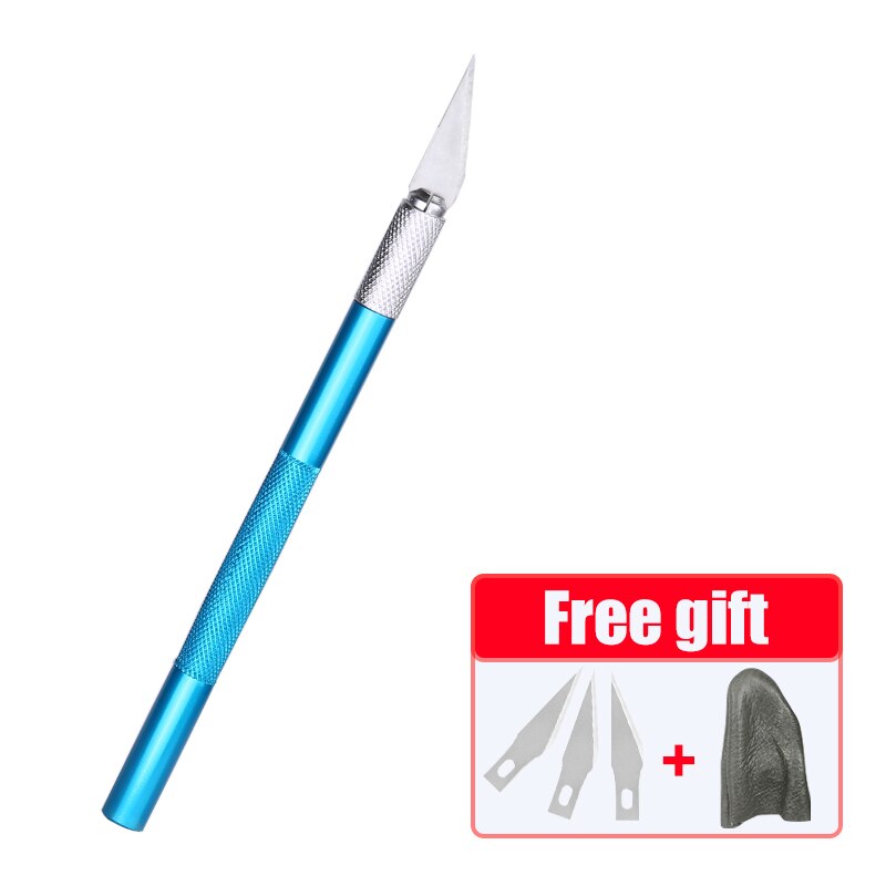 Stainless Steel Precision Knife Hobby Knife Razor Tool with Art Work Cutting Caving Sculpture Knife with Free: J