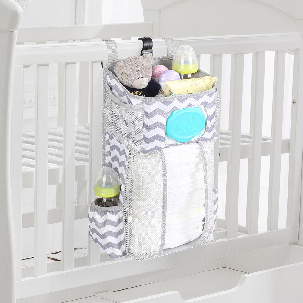 Windel Organizer Windel Bettwäsche-setzt Krippe Hängen Wesentliche freundlicher Lagerung Tasche Baby Kinderbett Organizer Tasche Baby freundlicher Krippe Bettwäsche einstellen
