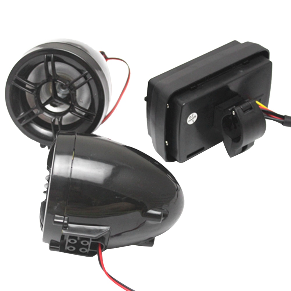 Motorcycle MP3 Player Bike FM Radio Stereo Amplifier Alarm Audio Speaker Anti-Theft Alarm System TF Card USB AUX Music Player