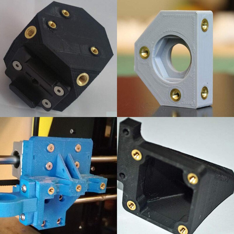 Best M2 M3 M4 M5 Female Thread Knurled Brass Threaded Insert Embedment Nut for 3D Printing Threaded Heat Set Inserts