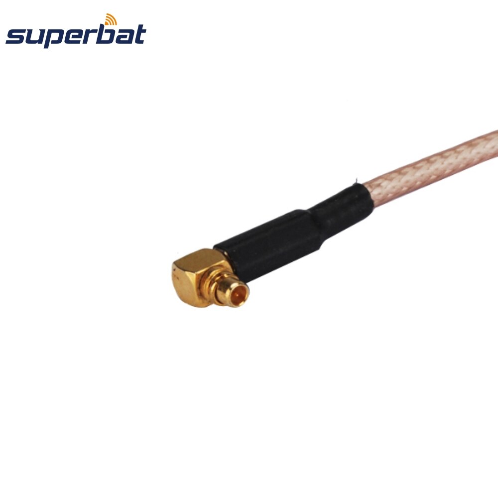 Superbat RP-SMA hembra (macho pin) mamparo a MMCX macho enchufe ángulo recto extensión conector RG316 20cm para inalámbrico