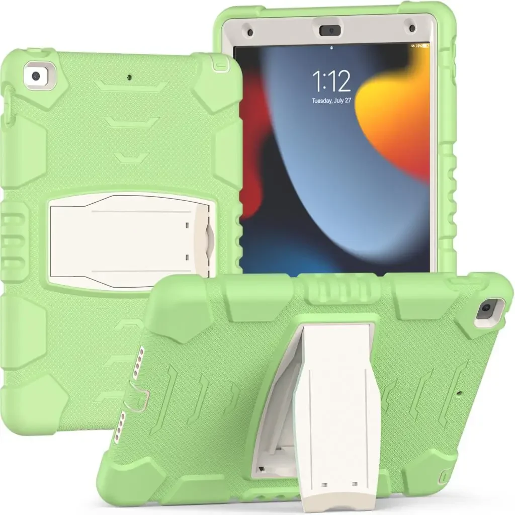 Etui til apple ipad 9.7 "  a1822 a1823 a1893 a1954 air 2, kraftigt børnecover til ipad pro 9.7 "  a1673 a1674 a1675: 7 / Beige