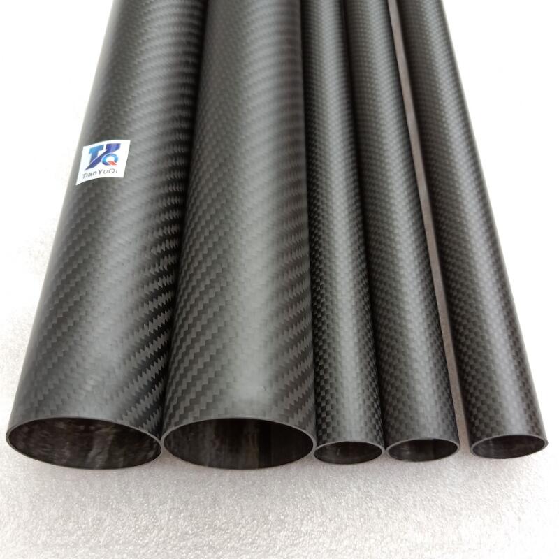 1PCS Twill Matte 3K Carbon fiber circular tube Length 500mm high hardness OD 8mm 10mm 12mm 16mm 20mm 25mm 30mm