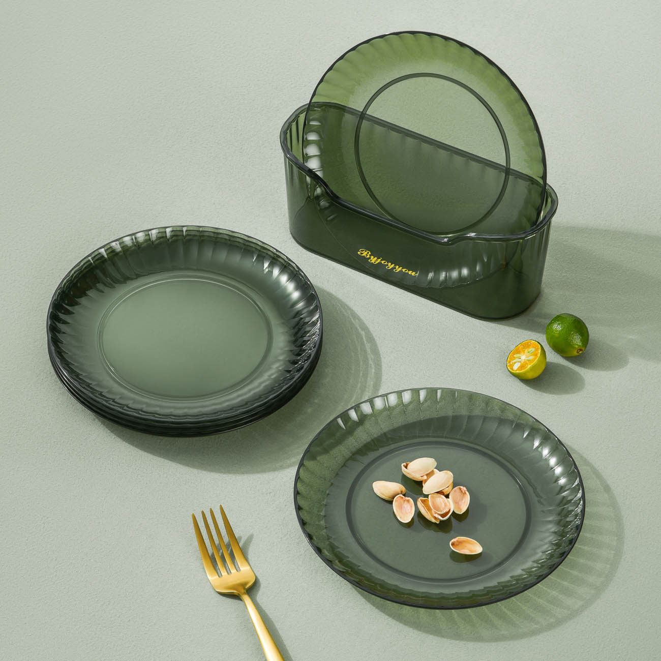 6PCS/Set Household Dining Table Small Plate Food Snack Dish Dried Fruit Food Serving Trays Spit Bone Dish