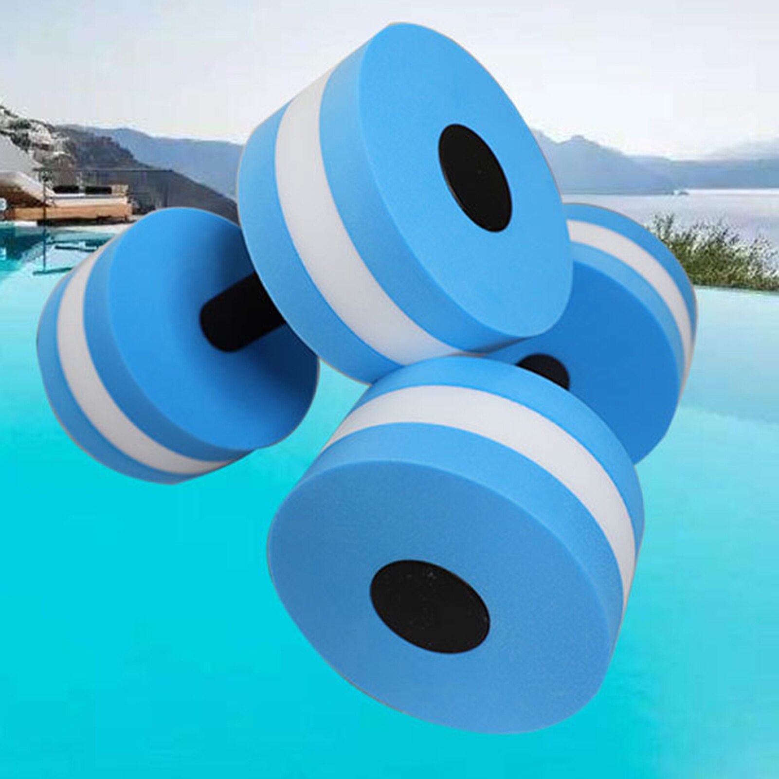 Mancuernas de espuma para piscina, mancuernas de ejercicio de agua acuática, barra de flotabilidad, 2 uds.