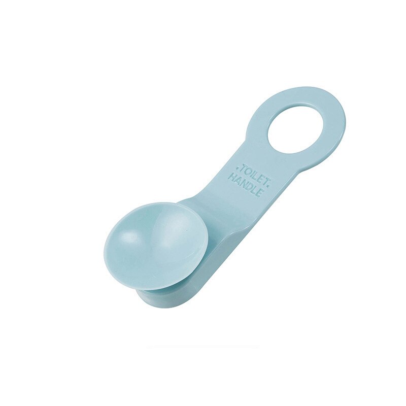 Elevador de asiento de inodoro con ventosa, dispositivo de elevación para WC, evita tocar la tapa del inodoro, con mango, elevador de asiento: Blue