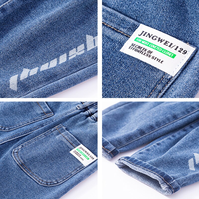 DIIMUU-pantalones vaqueros para niños de 5 a 11 años, ropa para niños, pantalones largos sólidos, otoño