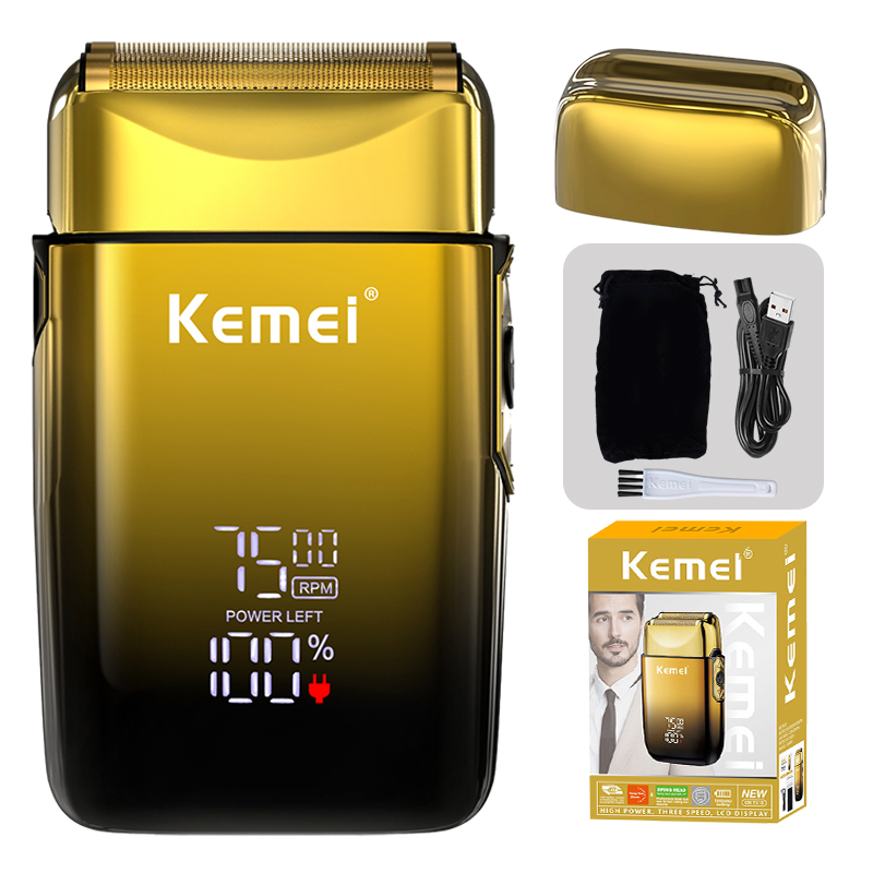 Kemei 7500 o/min elektrisk barbermaskin, hår, skjegg, barberhøvel, oppladbar skjeggtrimmer, barbering, klippemaskin til menn, km -tx10: måke