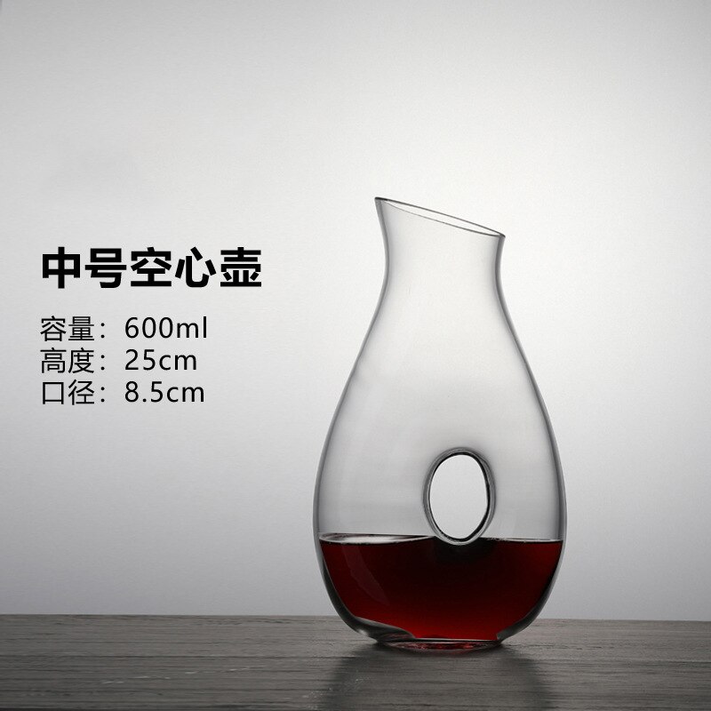 Décanteur fait main sans plomb cristal verre maison rouge vin aérateur vin verre décanteur bouteille vin bouteille verseur barre outil: 9