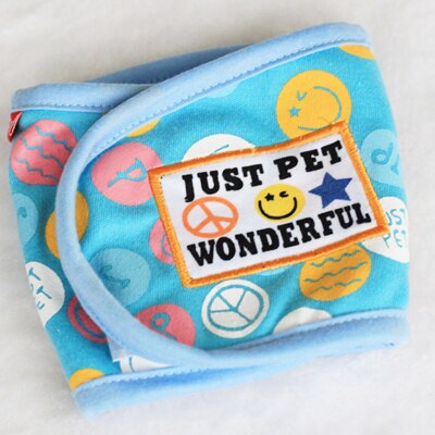 Casual Fluwelen Hond Fysiologische Riem Cartoon Buik Band Disper Sanitair Ondergoed Soft Cozy Pet Riemen Voor Kleine Honden Doggyzstyle: Blue smile / S