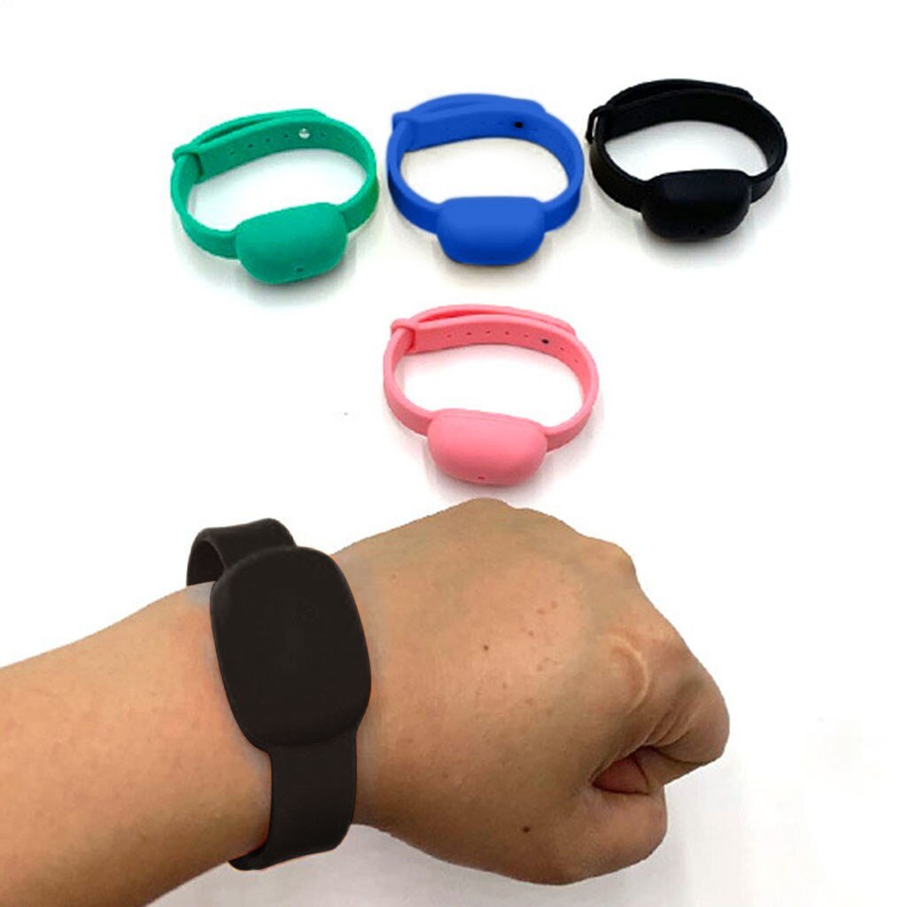 10ML Hand Sanitizer Dispensing Subpacking Silicone Bracelet Wristband Portable Bracelet Wristband Hand Dispenser Sanitizer Pumps